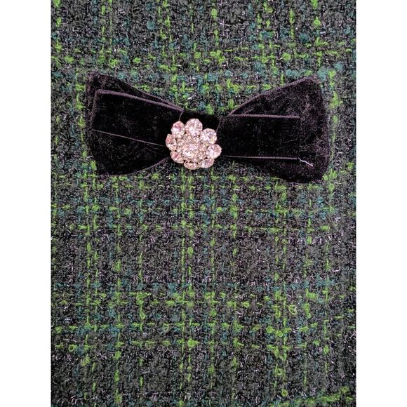 NWT Women’s Eliza J Metallic Tweed Dress Hunter Green Size 8 Elegant Cocktail - Picture 6 of 11